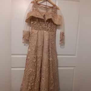 Mother of the bride wedding dress gold
